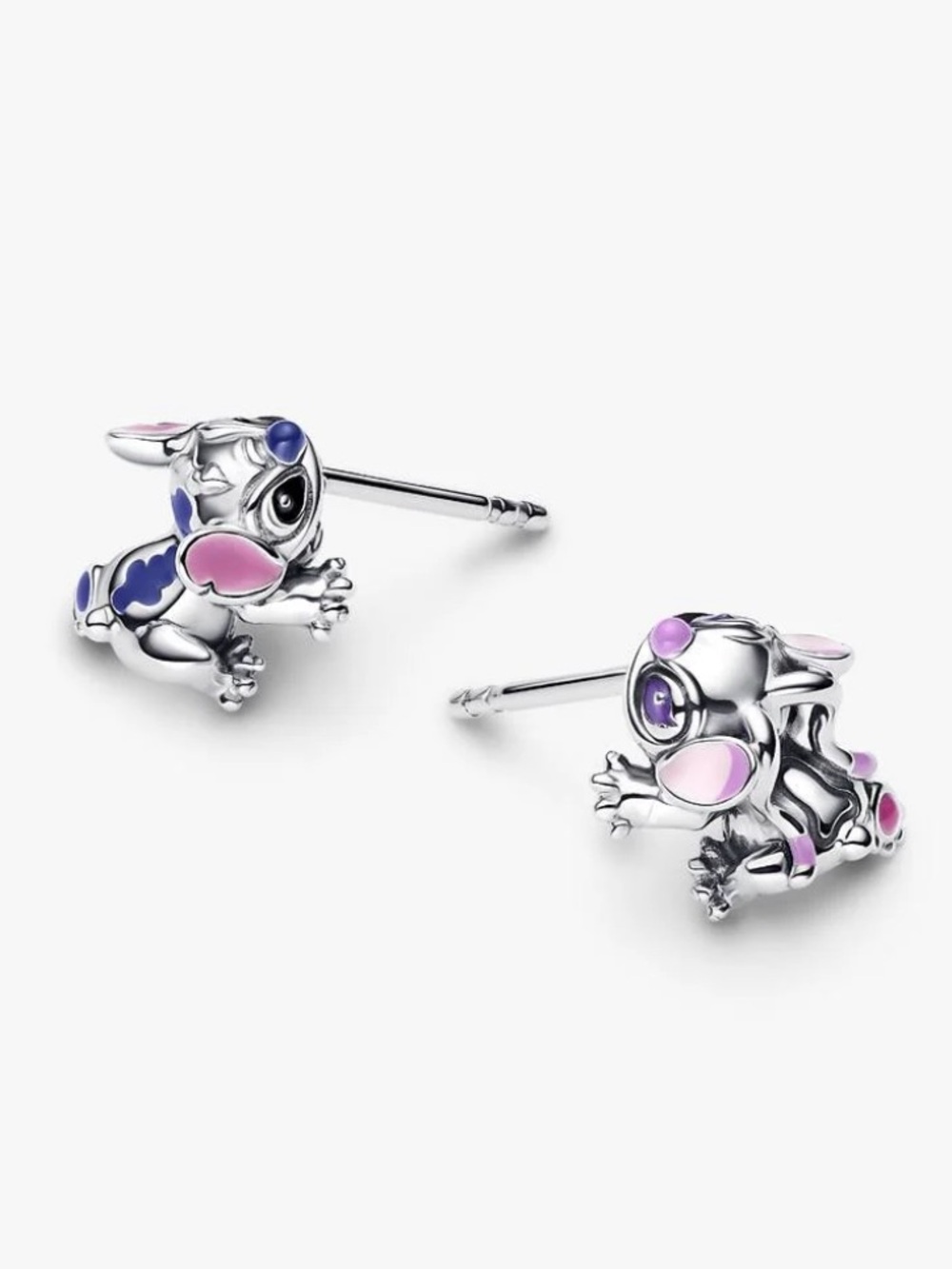 Authentic Pandora X Disney Stitch & Angel Stud Earrings New!